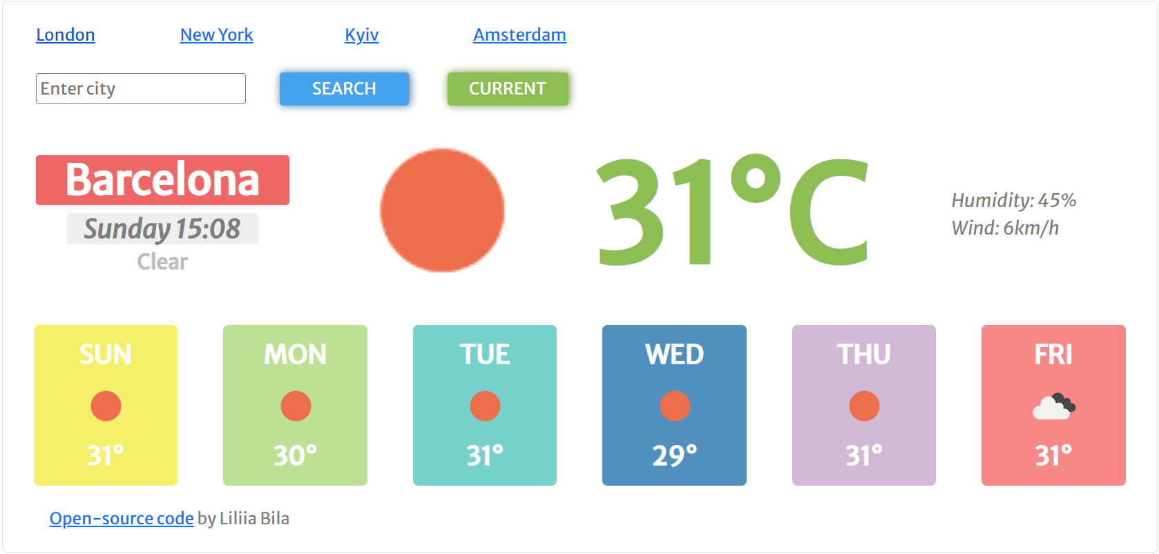 Weather project preview