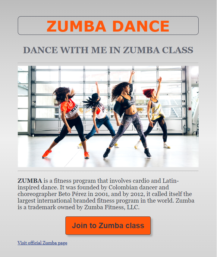 Zumba project preview